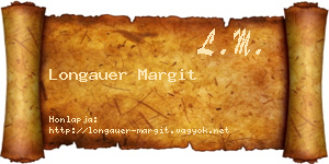 Longauer Margit névjegykártya